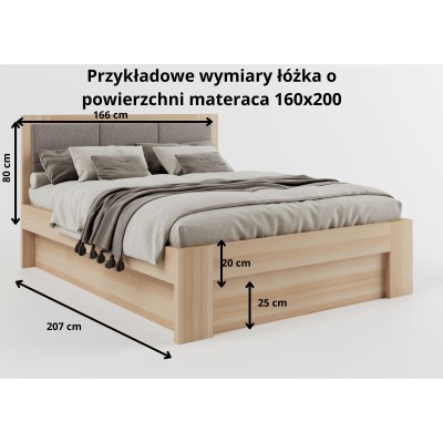 ❗️ Łóżko ze skrzynią QUATTRO - bukowe - piękne i funkcjonalne❗️