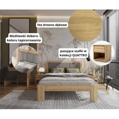 ❗️ Łóżko z litego drewna QUATTRO - dębowe - piękne i funkcjonalne❗️