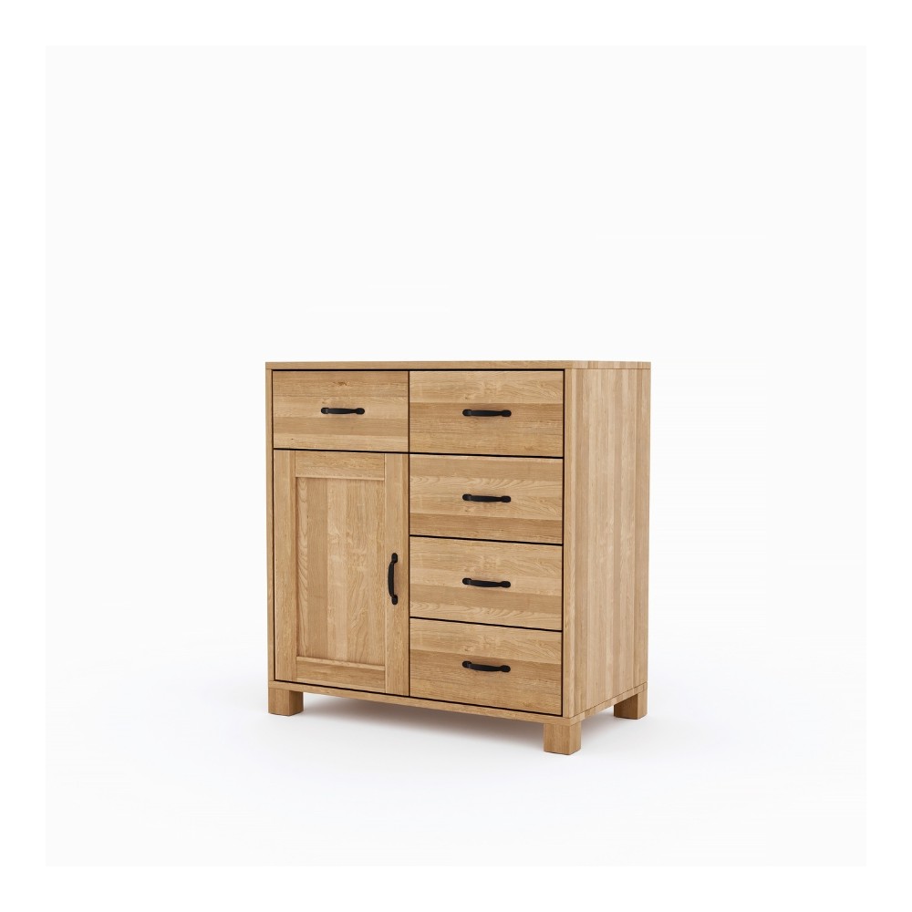 Dębowa komoda TEKO 5s + 1d