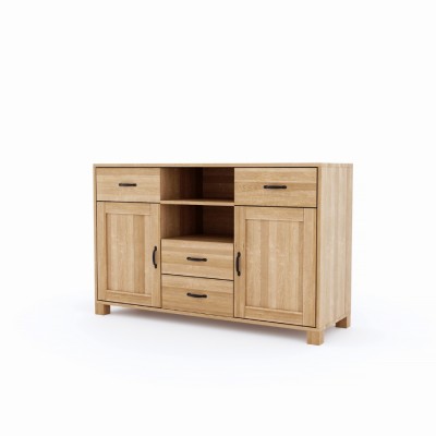Dębowa komoda RTV TEKO 4s + 2d