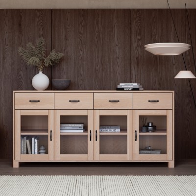 Komoda / witryna drewniana TEKO 4s + 4d