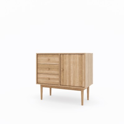 Komoda Oslo 3+1 – dębowa, lakierowana, polska manufaktura
