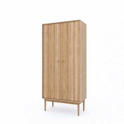 Szafa dwudrzwiowa OSLO z litego dębu – minimalistyczny skandynawski design