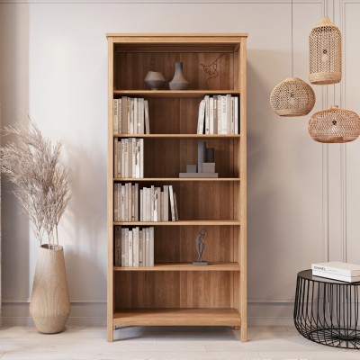 Dębowy regał SCANDIC – lity dąb, lakierowany, polska produkcja