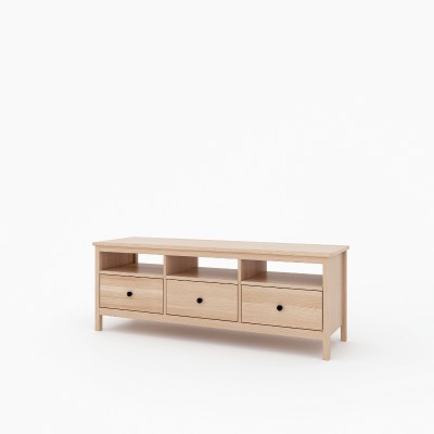 Bukowa komoda RTV w stylu skandynawskim Scandic