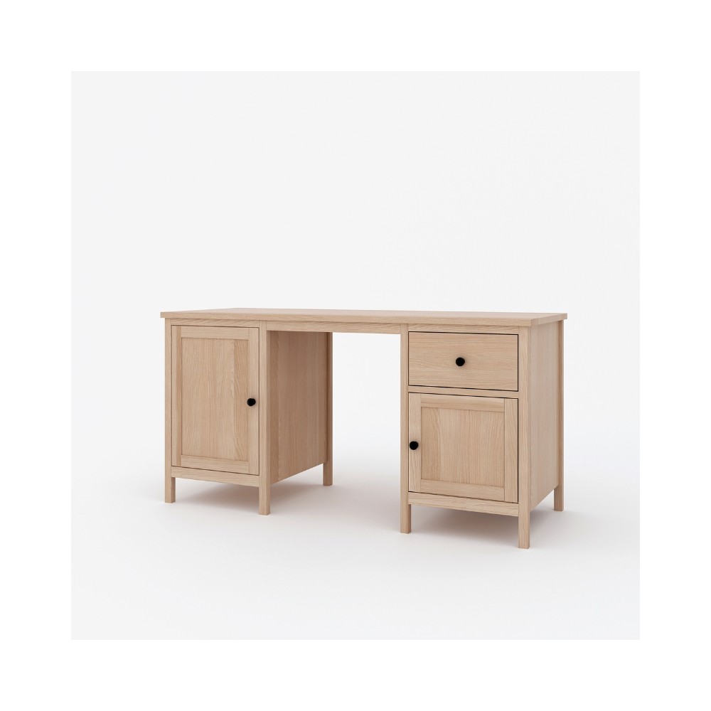 Bukowe biurko w stylu skandynawskim Scandic 1s + 2d