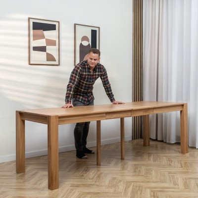 Dębowy rozkładany stół TEKO dziki dąb