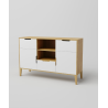 Komoda bukowa RETRO RTV ( 2D + 3S )