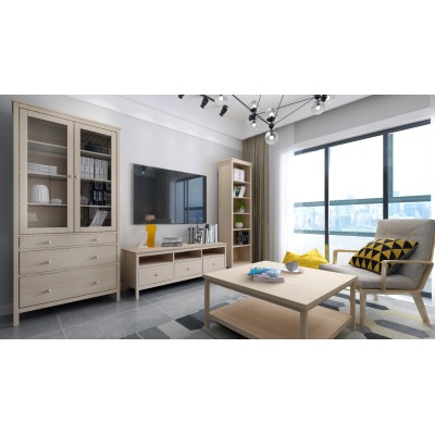 Bukowa witryna w stylu skandynawskim Scandic 2d+3s
